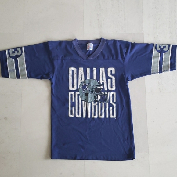 Set of two vintage 80s youth size Dallas Cowboys shirts - Picture 3 of 15